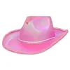 Image de Boland 01461 - Chapeau de cowboy LED Pearl avec éclairage, lumineux pour le carnaval, les festivals et les fêtes à thème, enterrement de vie de jeune fille