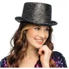 Image de Boland - Chapeau Haut-de-Forme, Taille 59 cm, Chapeau de fête pailleté pour déguisement, Carnaval et soirée à thème