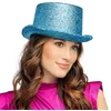Image de Boland - Chapeau Haut-de-Forme, Taille 59 cm, Chapeau de fête pailleté pour déguisement, Carnaval et soirée à thème