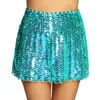 Image de Boland - Jupe à paillettes, taille M/L, taille élastiquée, mini-jupe pour la discothèque, les déguisements, le carnaval et les soirées à thème