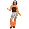 Image de Boland - Jambières néon UV pour costumes, 1 paire, brillent sous la lumière noire, jambières en fausse fourrure, accessoires pour costumes de festivals, de carnaval et de fêtes à thème