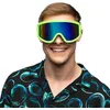 Image de Boland - Lunettes de ski pour les déguisements et les fêtes, lunettes stylées pour les festivals, les carnavals ou les fêtes à thème Apres Ski, Vert Fluo