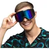 Image de Boland - Lunettes de ski pour les déguisements et les fêtes, lunettes stylées pour les festivals, les carnavals ou les fêtes à thème Apres Ski, Noir