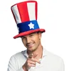 Image de Boland 04226 - Chapeau peluche USA, Chapeau Oncle Sam, Cylindre, Amérique, Stars and Stripes, Drapeau, Casquette, Couvre-chef, Accessoire, Carnaval, Fête à thème (Lot de 3)