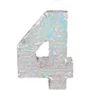 Image de Boland - Chiffres Pinata, taille 40 x 28 x 8 cm, chiffre holographique, numéro, argent, Jubilé, Anniversaire, Décoration, Jeu de fête
