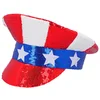 Image de Boland 33031 - Casquette USA avec paillettes, étoiles et rayures, Amérique, chapeau pour déguisements, costume de carnaval