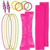Image de Boland 44611 - Set années 80 pour déguisements, accessoires pour carnaval, set de déguisement, manchettes, gants en filet, bracelets, boucles d'oreilles et collier, fête de carnaval, JGA