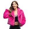 Image de Boland - Veste Fluffy Rave pour femme | Veste courte en fausse fourrure pour déguisement, soirée à thème, tenue et festival, taille M/L