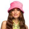 Image de Boland   Chapeau de pêcheur en peluche, rose fluo, pour le carnaval, les fêtes à thème ou les festivals, pour les déguisements