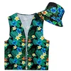 Image de Boland 52173 Costume de touriste, chapeau et gilet, motif floral, vacances, déguisement, carnaval, fête à thème