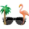 Image de Boland 52517   Lunettes de fête hawaïennes avec flamant rose et palmier, accessoire de costume, costume de carnaval, fête d'été