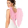 Image de Aptafêtes - AC0049/ROSE - Ailes d'ange plumes rose -Taille 50 x 50 cm