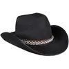 Image de Boland 54369   Chapeau de Cow-Boy pour Enfant, Noir, Gilet Sauvage, Gangster, Aspect Feutre, Costume, Carnaval, fête à thème, 55 (Lot de 2)
