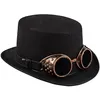 Image de Boland 54500 - Chapeau Steamgoggles, cylindrique, lunettes de soudeur amovibles, steampunk nouveau, inventeur, costume, carnaval, Halloween, soirée à thème,Noir,Taille unique