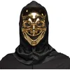Image de Boland - Masque miroir avec cagoule, masque d'horreur pour carnaval, accessoire pour costumes de carnaval, masque d'Halloween, Doré