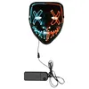 Image de Boland 72398 - Masque d'horreur LED avec lumière, masque facial pour déguisements, Halloween, carnaval ou fêtes à thème, tueur, Psycho