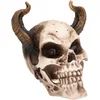 Image de Boland 73082 - Tête de mort diable déco, 20 cm, Figurine déco, Crâne avec cornes, Décoration, Décoration Halloween, Décoration de fête