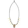 Image de Boland - 74185 - Collier tête de mort dent, collier pour carnaval et halloween, bijoux fantaisie, accessoires de déguisement