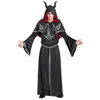 Image de Boland - Costume Démon noir pour adultes, déguisement de diable, set de costume pour Halloween, carnaval et fête à thème