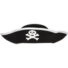 Image de Boland 81909   Chapeau de pirate à trois pointes, taille unique, pirate, pirate, capitaine, pompiers, noir, tête de mort, carnaval, fête à thème, Halloween, déguisement, théâtre