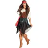 Image de Boland - Costume de Pirate Storm pour Femmes | Avec chemisier, corset, jupe et bandana pour le carnaval et Halloween