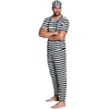 Image de Boland 83820 - Ensemble Costume Prisonnier pour hommes, taille M/L, déguisement de prisonnier pour carnaval, fête de carnaval ou JGA, déguisements de carnaval pour hommes