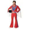Image de Boland - Costume de cascadeur, ensemble comprenant une veste, un pantalon, une cape et une ceinture, pour le carnaval, les fêtes à thème, showman