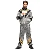 Image de Boland - Costume survêtement US Dollar Man des années 90 | Veste et pantalon pour homme, tenue rétro, survêtement, carnaval, soirée à thème, déguisement de groupe pour adultes