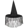 Image de Boland -10232490 Chapeau sorcière avec voile pour adultes, noir, taille unique, 97002