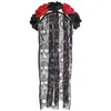 Image de Boland - 97064 - Serre-tête La Rose de The Dead Noir/Rouge
