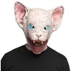 Image de Boland - Masque en latex Horror Cat | Masque de chat effrayant pour Halloween, carnaval et soirée à thème, tueur, zombie