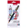 Image de Bruynzeel Set De Calligraphie Excellent | Calligraphie Pour Débutants | Set De Stylo Plume Avec 4 Plumes, 3 Cartouches d'Encre Et Convertisseur d'Encre + Instructions