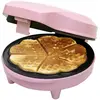 Image de Bestron Gaufrier pour Gaufres Classiques en Forme de Coeur, Gaufrier avec Revêtement Anti-Adhésif pour Gaufres en Forme de Coeur, Design Rétro, 700 Watts, Couleur: Rose