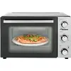 Image de Bestron Four électrique compact avec broche rotative et pierre à pizza, 31 l, 1500 W, Acier inoxydable, Noir