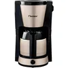 Image de Bestron Machine à café filtre pour 8 tasses de café, Cafetières filtres avec thermos d'1 litre, incluant un filtre permanent et arrêt automatique, Satin Collection, 900 W Couleur: Beige Clair
