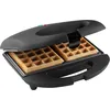 Image de Bestron Gaufrier pour gaufres de Bruxelles, Gaufrier avec revêtement anti-adhésif, Design rétro, 700 Watts, Couleur: Noir Mat