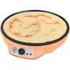 Image de Bestron crêpière electrique, machine a Crepe pour crêpes de Ø 30 cm, y compris distributeur de pâte & spatule à crêpes, avec revêtement antiadhésif, 1000 watts, Couleur: Orange