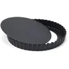 Image de patisse 02854, Moule A Tarte Fond Amovible pour Friteuse à Air Chaud Air Fryer XL & XXL, Noir, Ø 20 Cm x 2.5 Cm, Acier Revêtu sans PFAS, Noire