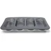 Image de patisse 02990 - Moule à pains pour hot-dog, brioches ou tartelettes - 4 cavités perforées - Profi - Acier Revêtu, gris anthracite 34 x 23 x 2.5 cm