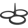 Image de patisse 19232   Moule à 3 blinis/mini crêpes/pancakes simultanés, silicone Starflex noir, Ø10cm