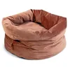 Image de Designed by Lotte DBL Fluco Panier pour Chat en Velours Rose 45 x 45 x 35 cm