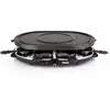 Image de Princess 01.162700.01.001 Appareil à raclette 8 poêlons, revêtement anti-adhésif noir, acier inoxydable