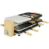Image de Princess Pure 8 Appareil à raclette revêtement anti-adhésif, 8 poêlons noir, pierre, bambou