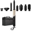 Image de Silk'n SilkyAir Flex - Sèche-cheveux avec tête flexible - Sèche-cheveux et styler tout-en-un - Accessoires 8 en 1 avec étui - 1300 W - Doré/noir