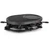 Image de Tristar RA-2996 Appareil à raclette 8 poêlons, revêtement anti-adhésif noir