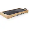 Image de Tristar BP-2641 Plancha de table Tristar Bamboo Grill XL noire, 6 personnes, Plaque de cuisson en fonte d'aluminium, Bambou, Noir, 51 x 25,4 cm