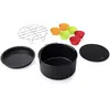 Image de Princess Set d’Accessoires Airfryer 10 Pièces pour Friteuse à Air 4,5 L et 5,2 L, Kit Pâtisserie avec Plaque à Pizza, Moule à Gâteau, Grille, Moules à Muffins et Support, 182012
