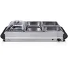 Image de Tristar Serveur de buffet   2 x 2,4 L + 2 x 1 L   Fonction maintien au chaud   plaque chauffante avec thermostat   4 bols en inox et de couvercles en plastique   BP-6285