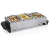 Image de Tristar Chauffe-Plats Buffet en Acier Inoxydable, 300 W, Thermostat Réglable, 4 Bacs avec Couvercle, Fonction Plaque Chauffante et Maintien au Chaud, Argenté, BP-6285