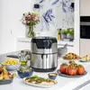 Image de Princess 01.182026.01.001 Friteuse à air chaud 4.5 l 1 500 W protection contre la surchauffe, fonction minuteur, avec écran noir,argent